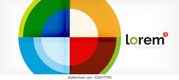Circle abstract background, geometric circular modern design template, vector illustration