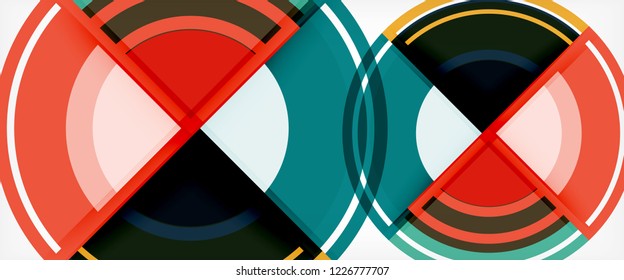 Fondo abstracto del círculo, plantilla de diseño moderno circular geométrica, ilustración vectorial