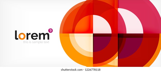 Fondo abstracto del círculo, plantilla de diseño moderno circular geométrica, ilustración vectorial