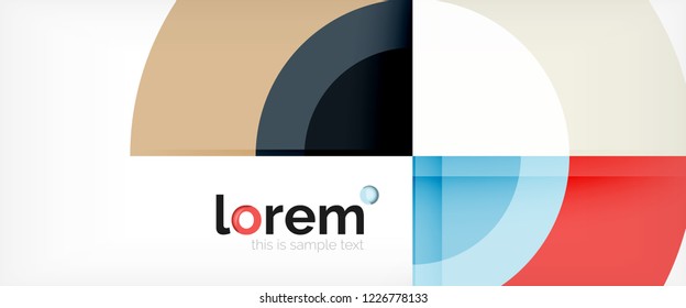 Fondo abstracto del círculo, plantilla de diseño moderno circular geométrica, ilustración vectorial