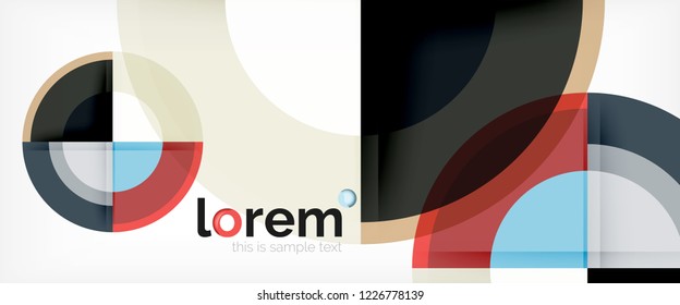 Circle abstract background, geometric circular modern design template, vector illustration