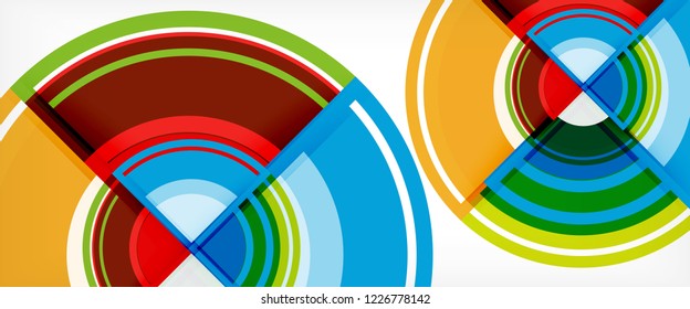Circle abstract background, geometric circular modern design template, vector illustration