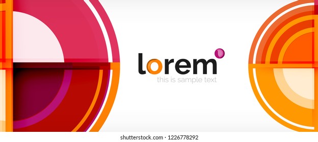 Circle abstract background, geometric circular modern design template, vector illustration