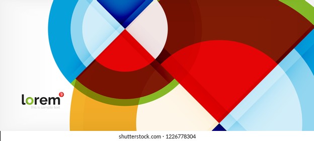 Circle abstract background, geometric circular modern design template, vector illustration