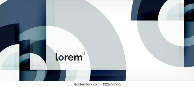 Circle abstract background, geometric circular modern design template, vector illustration
