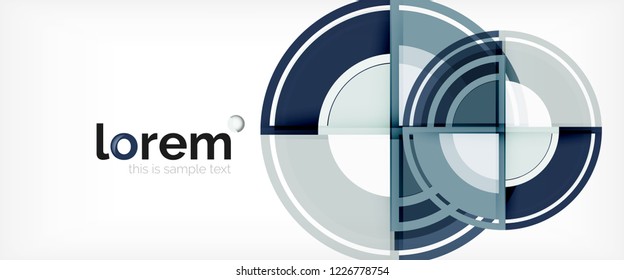 Circle abstract background, geometric circular modern design template, vector illustration