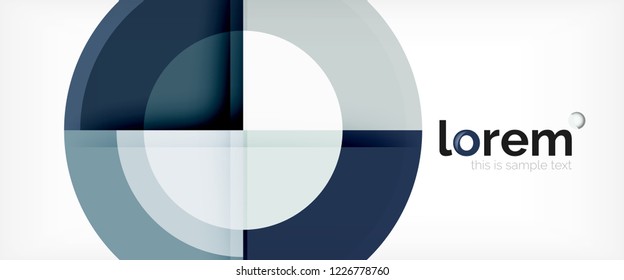 Fondo abstracto del círculo, plantilla de diseño moderno circular geométrica, ilustración vectorial