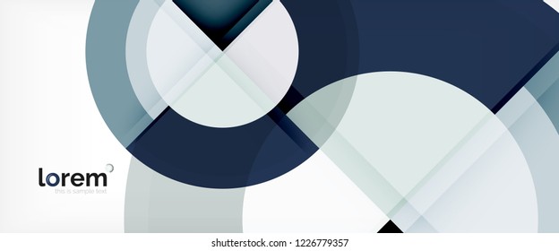 Fondo abstracto del círculo, plantilla de diseño moderno circular geométrica, ilustración vectorial