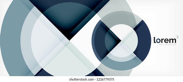 Circle abstract background, geometric circular modern design template, vector illustration