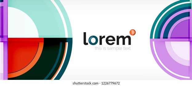 Circle abstract background, geometric circular modern design template, vector illustration