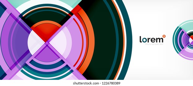 Circle abstract background, geometric circular modern design template, vector illustration