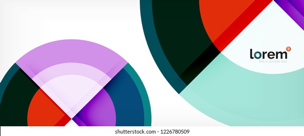 Fondo abstracto del círculo, plantilla de diseño moderno circular geométrica, ilustración vectorial