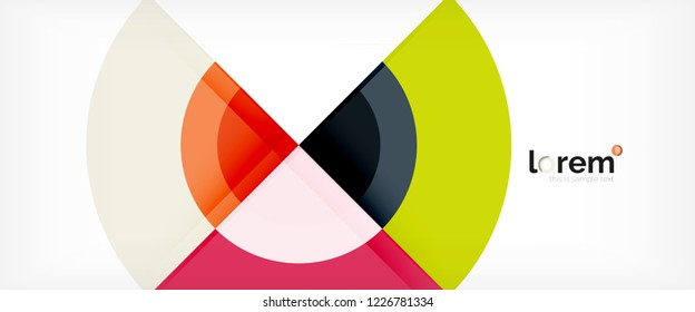 Circle abstract background, geometric circular modern design template, vector illustration