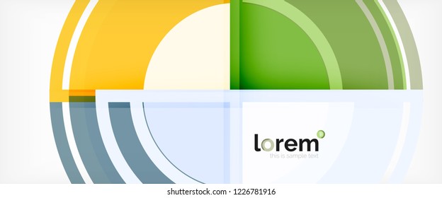 Circle abstract background, geometric circular modern design template, vector illustration