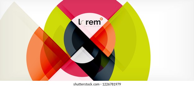 Circle abstract background, geometric circular modern design template, vector illustration
