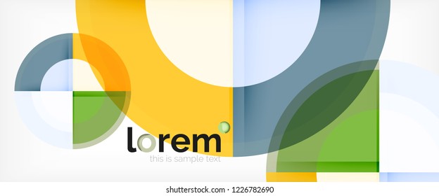 Circle abstract background, geometric circular modern design template, vector illustration