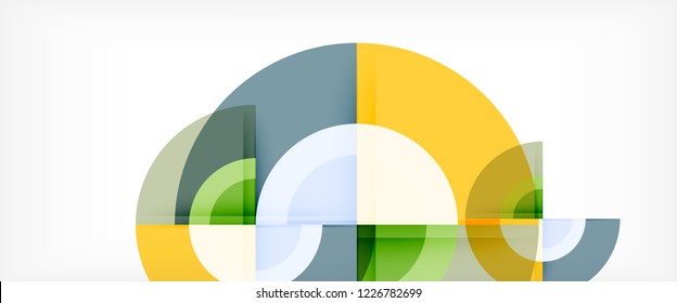 Circle abstract background, geometric circular modern design template, vector illustration
