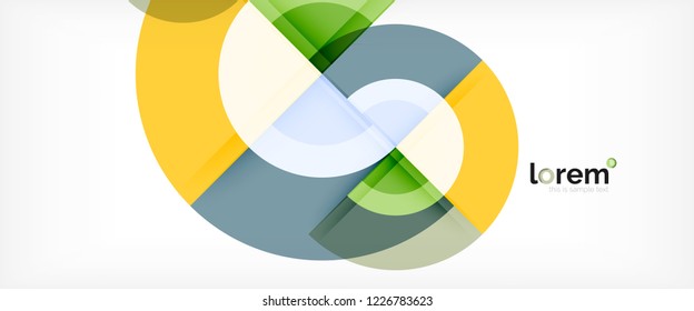 Circle abstract background, geometric circular modern design template, vector illustration