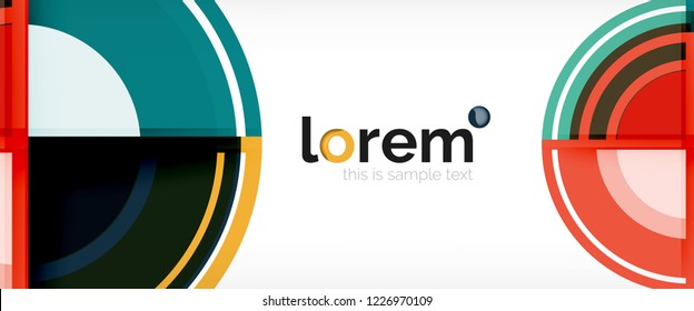Circle abstract background, geometric circular modern design template, vector illustration
