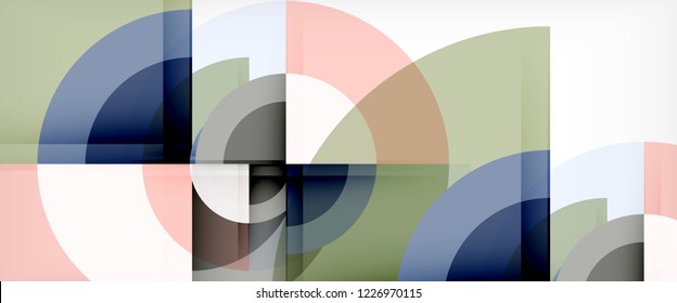 Circle abstract background, geometric circular modern design template, vector illustration