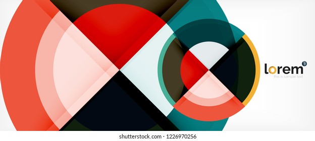 Circle abstract background, geometric circular modern design template, vector illustration