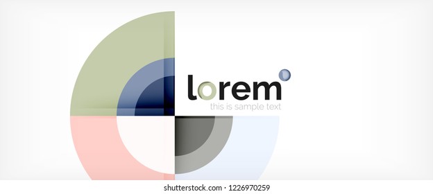 Circle abstract background, geometric circular modern design template, vector illustration