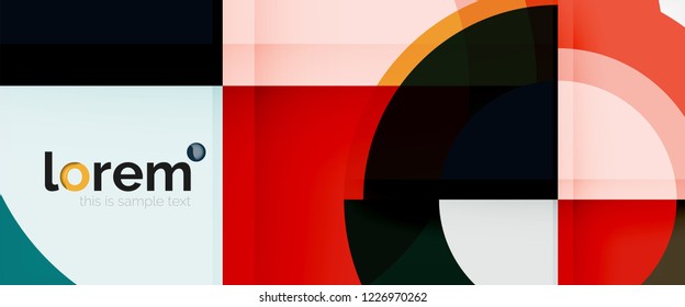 Circle abstract background, geometric circular modern design template, vector illustration