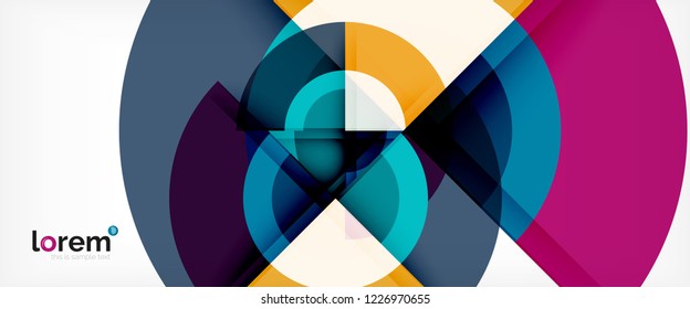 Circle abstract background, geometric circular modern design template, vector illustration