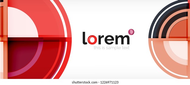 Fondo abstracto del círculo, plantilla de diseño moderno circular geométrica, ilustración vectorial