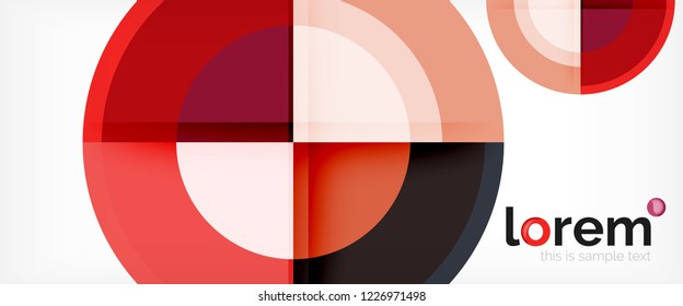 Circle abstract background, geometric circular modern design template, vector illustration