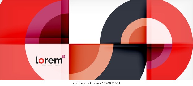 Circle abstract background, geometric circular modern design template, vector illustration