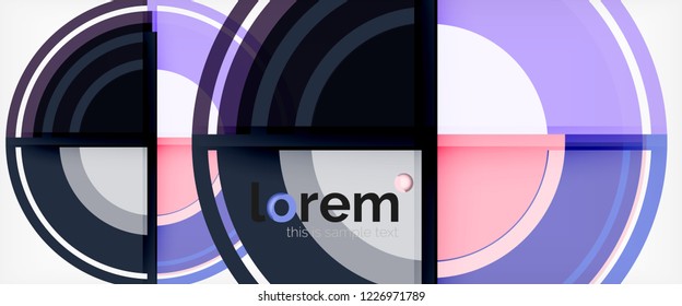 Circle abstract background, geometric circular modern design template, vector illustration