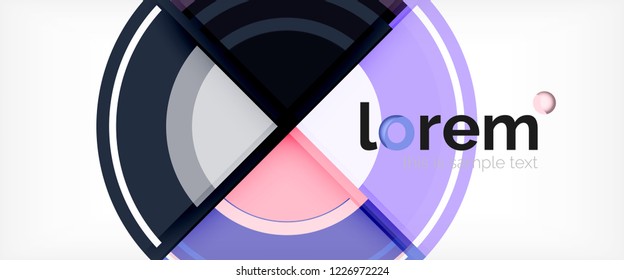 Circle abstract background, geometric circular modern design template, vector illustration