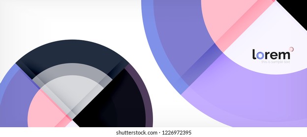 Fondo abstracto del círculo, plantilla de diseño moderno circular geométrica, ilustración vectorial