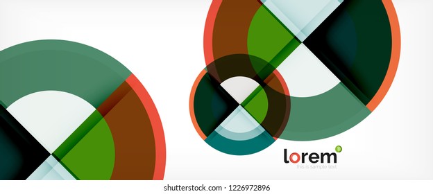 Circle abstract background, geometric circular modern design template, vector illustration