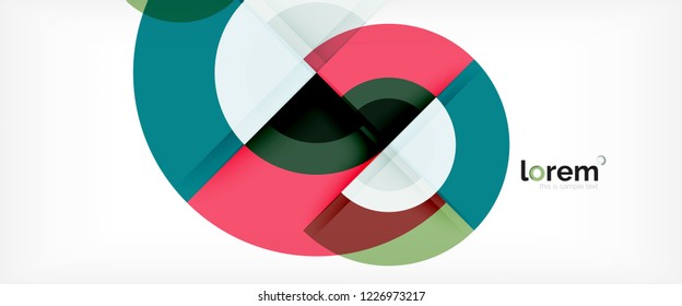 Circle abstract background, geometric circular modern design template, vector illustration