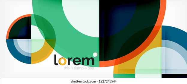 Circle abstract background, geometric circular modern design template, vector illustration