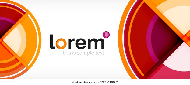 Circle abstract background, geometric circular modern design template, vector illustration