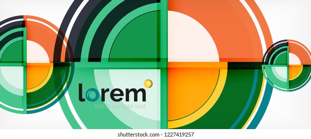 Circle abstract background, geometric circular modern design template, vector illustration