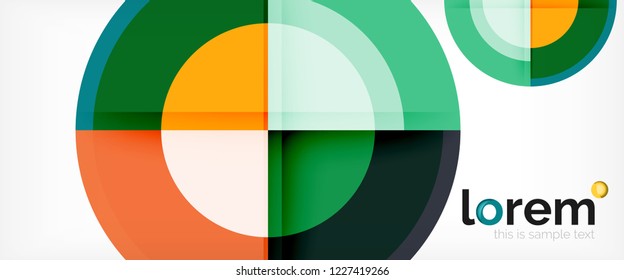 Circle abstract background, geometric circular modern design template, vector illustration
