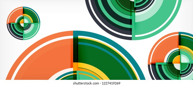 Circle abstract background, geometric circular modern design template, vector illustration