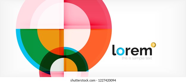 Circle abstrakter Hintergrund, geometrische, runde, moderne Design-Vorlage, Vektorgrafik
