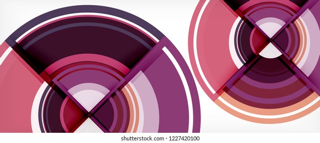 Circle abstract background, geometric circular modern design template, vector illustration