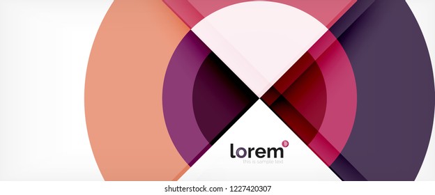 Circle abstract background, geometric circular modern design template, vector illustration