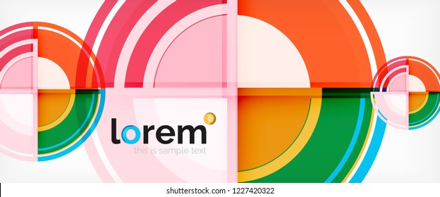 Circle abstract background, geometric circular modern design template, vector illustration