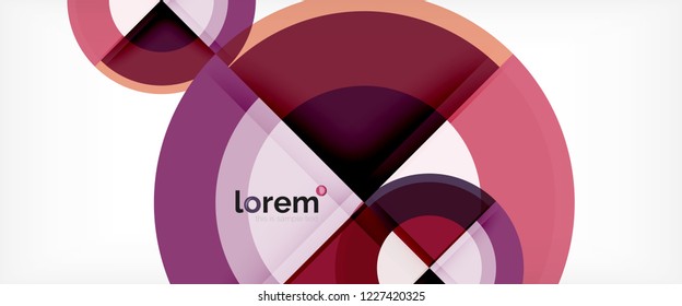 Circle abstract background, geometric circular modern design template, vector illustration