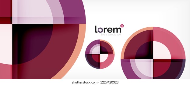 Circle abstract background, geometric circular modern design template, vector illustration