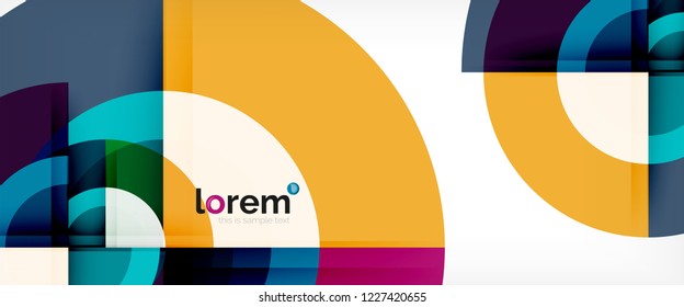 Circle abstract background, geometric circular modern design template, vector illustration