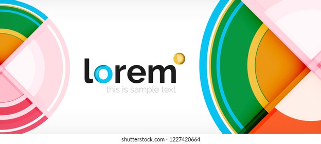 Circle abstract background, geometric circular modern design template, vector illustration
