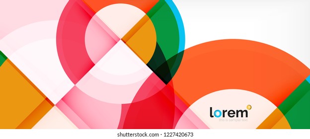 Circle abstract background, geometric circular modern design template, vector illustration